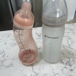 (미사용)디프락스 젖병, 더블하트 유리젖병