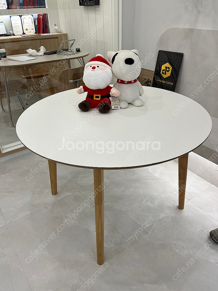 자작나무 원형 테이블 원형 식탁 1100mm--2