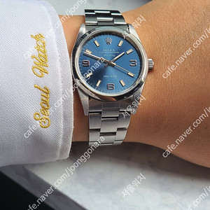 [정품] 롤렉스 오이스터 퍼페추얼 에어킹 청판 블루 369 다이얼 (Rolex Oyster Perpetual Air King Blue 369 Arabic Dial)