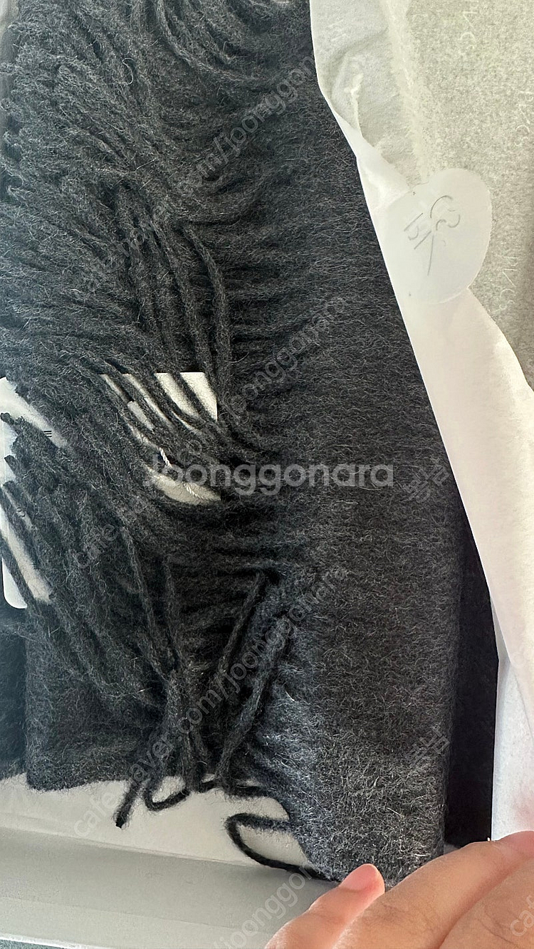 PVCS 더춈미 소프트 캐시미어 머플러 차콜 새상품--2