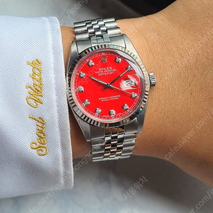 [정품] 롤렉스 데이저스트 36 코랄레드 10P 다이아몬드 (Rolex Datejust Red 10P Diamonds Vintage)