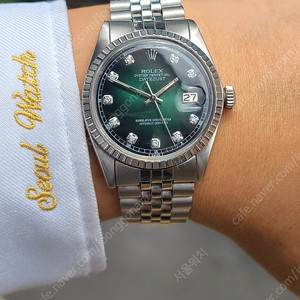 [정품] 롤렉스 데이저스트 36 그린 비네타 다이얼 10P 다이아몬드 (Rolex Datejust Green Vignette 10P Diamond)