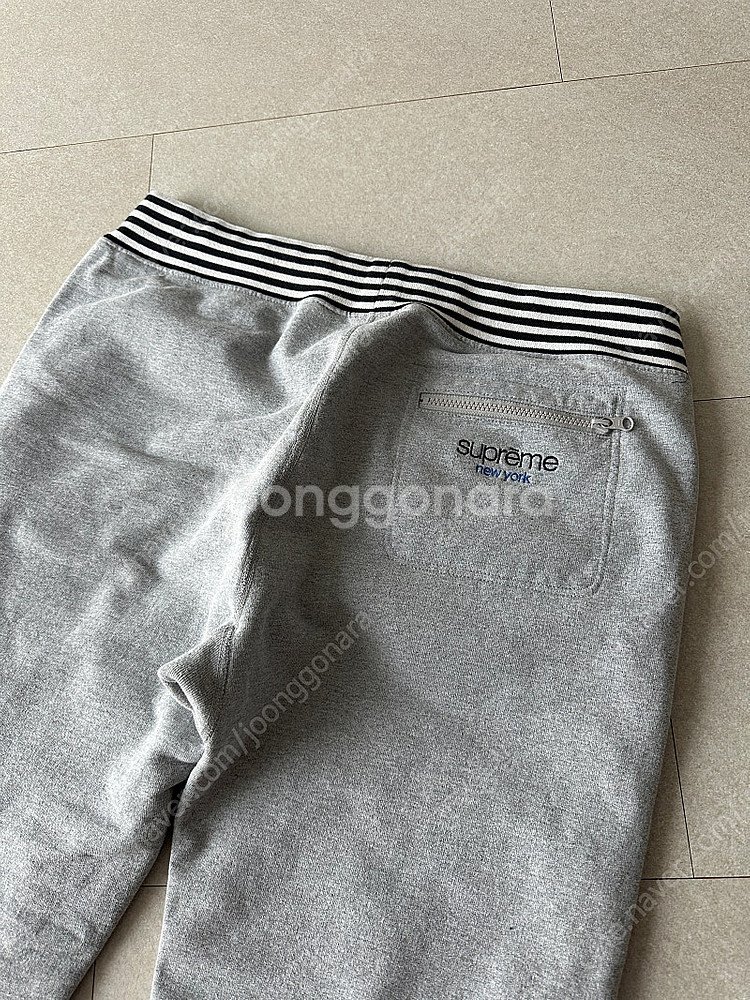 슈프림 14aw classic rib 스웨트팬츠 그레이...--0