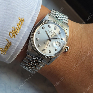 [정품] 롤렉스 데이저스트 36 실버 10P 다이아몬드 (Rolex Datejust Silver 10P Diamonds Vintage)