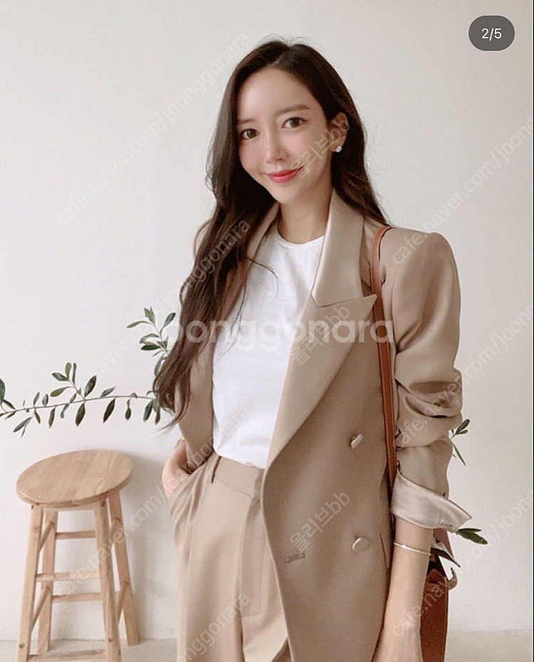 [새상품] 핑크시크릿 모던데일리 울수트 셋업 베이지 M--2