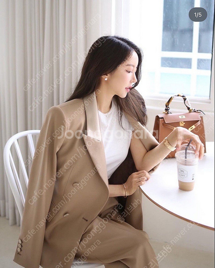 [새상품] 핑크시크릿 모던데일리 울수트 셋업 베이지 M--0