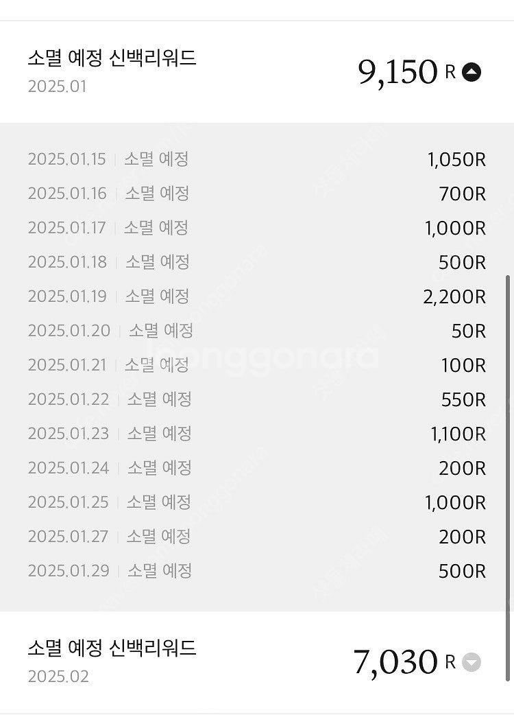신백리워드 16,180R / 24,050R 총 40,2...--0
