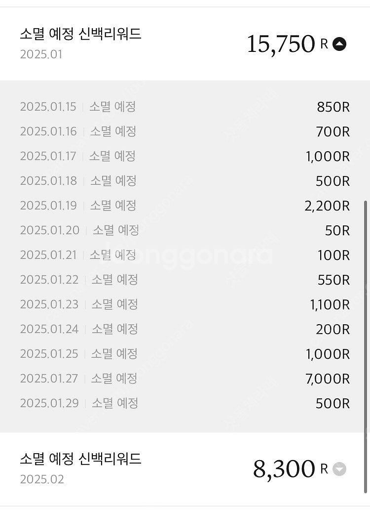 신백리워드 16,180R / 24,050R 총 40,2...--1