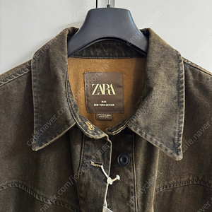 자라 zara24fw 뉴욕에디션 워시드 데님 트러커 자켓 브라운