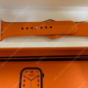 애플워치10 에르메스 42mm Attelage 더블투어 에뚜쁘 오랑쥬 스포츠밴드