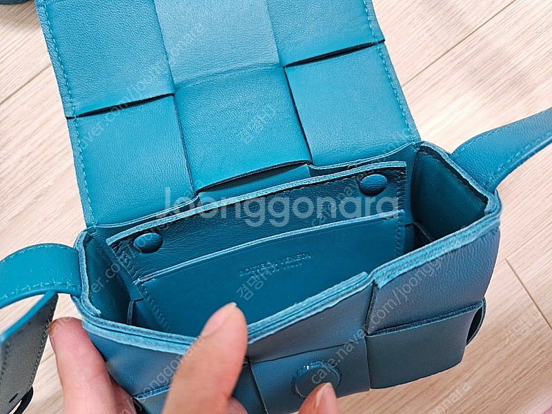 보테가베네타 카세트백 미니 블래스터 블루--3