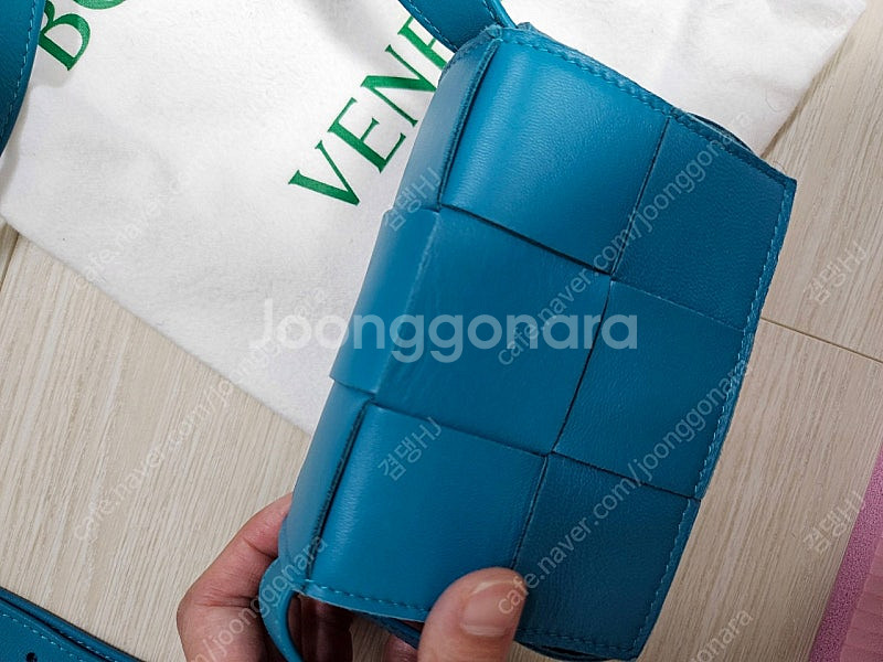 보테가베네타 카세트백 미니 블래스터 블루--8