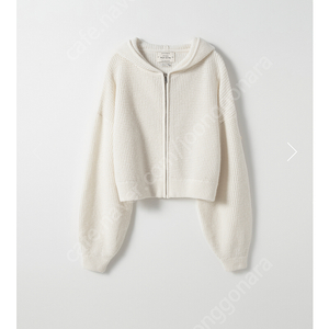 fyeo roa wool hoodie zip up ecru