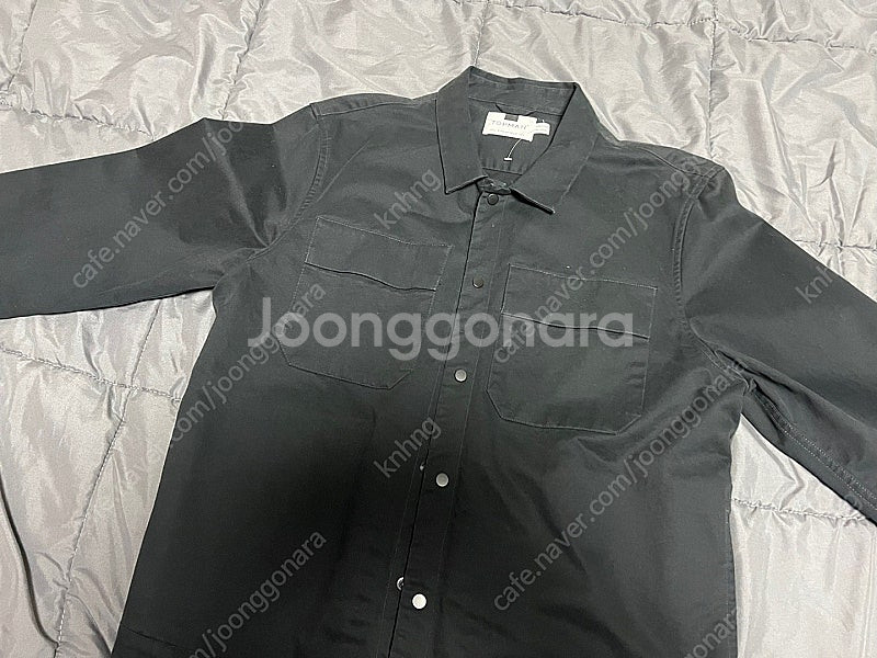 탑맨 오셔셔츠 셔츠 자켓 L 100 블랙 팝니다.--1
