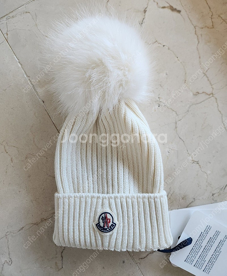 몽클레어 키즈 폼폼 비니 화이트 M--0