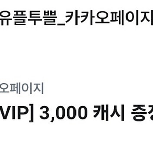 유플 카카오페이지 3000캐시 1000원