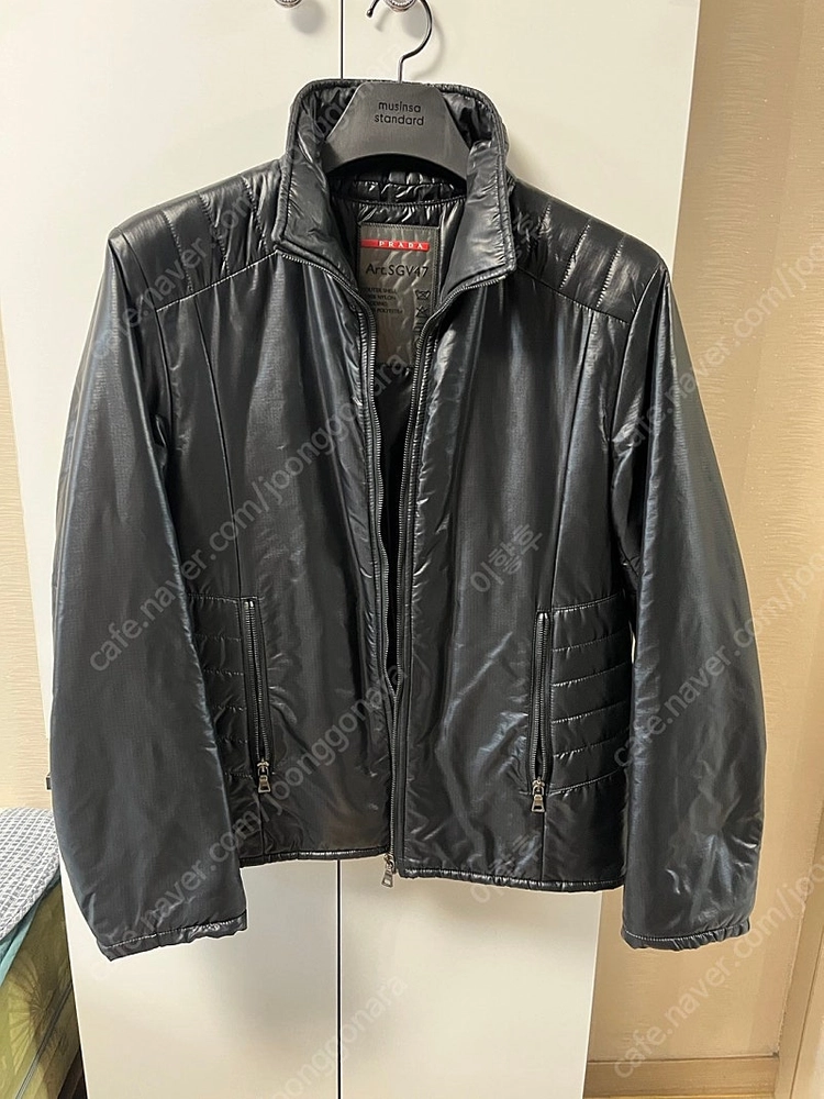 프라다 PRADA 나일론 블랙 푸퍼 바이커 자켓 100사이즈 이미지