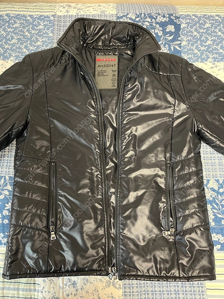 프라다 PRADA 나일론 블랙 푸퍼 바이커 자켓 100사이즈 이미지