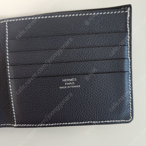 Portefeuille H sellier compact veau evercolor 2z bleu nuit , 에르메스 남자 지갑 동전 포켓 있음