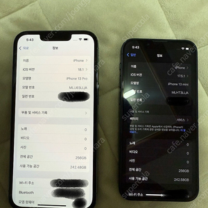 아이폰13프로 시에라블루, 아이폰13미니 미드나이트 블랙 256기가 미국판 팝니다