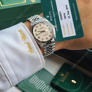 [정품] 롤렉스 데이저스트 36 아이보리 컴퓨터 아라빅 다이얼 서비스보증o (Rolex Datejust Ivory Anniversary Arabic Dial)