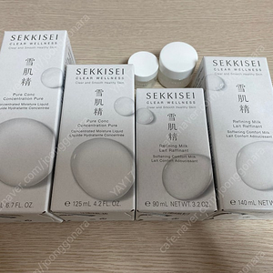 세이키세 클리어 웰니스 퓨어 콘 200ml + 125ml, 리파이닝 밀크 140ml + 90ml (새상품)