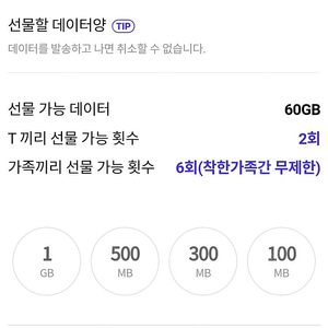 sk데이터2GB 3000원