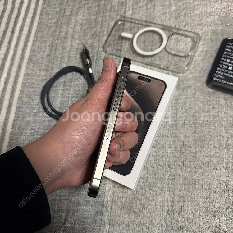 아이폰 15프로 내추럴 티타늄 128 애케플 배터리10...--4