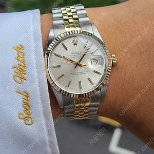 [정품] 롤렉스 데이저스트 36 실버다이얼 옐로우골드 콤비 올제치 순정 소장용(Rolex Datejust 36 YG Two-Tone NOS)