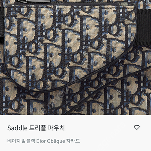 디올 saddle 트리플 백