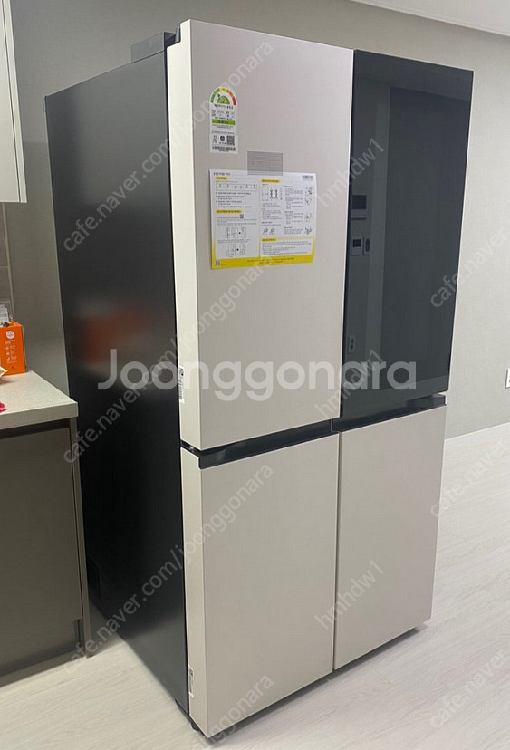 (새상품)LG 디오스 오브제컬렉션 노크온 4도어 냉장고--1
