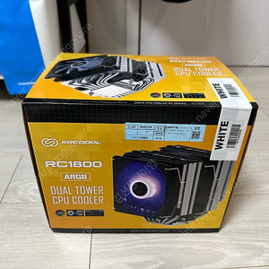 3RSYS SOCOOOL RC1800 ARGB 화이트 듀얼타워 공랭 쿨러 판매 CPU쿨러