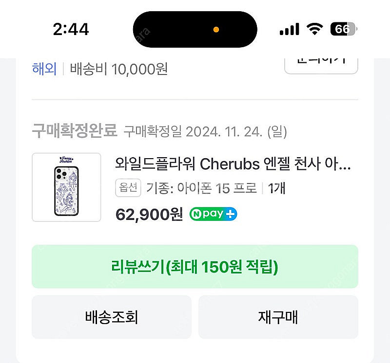 아이폰 15프로 와일드플라워 cherubs 엔젤케이스--3