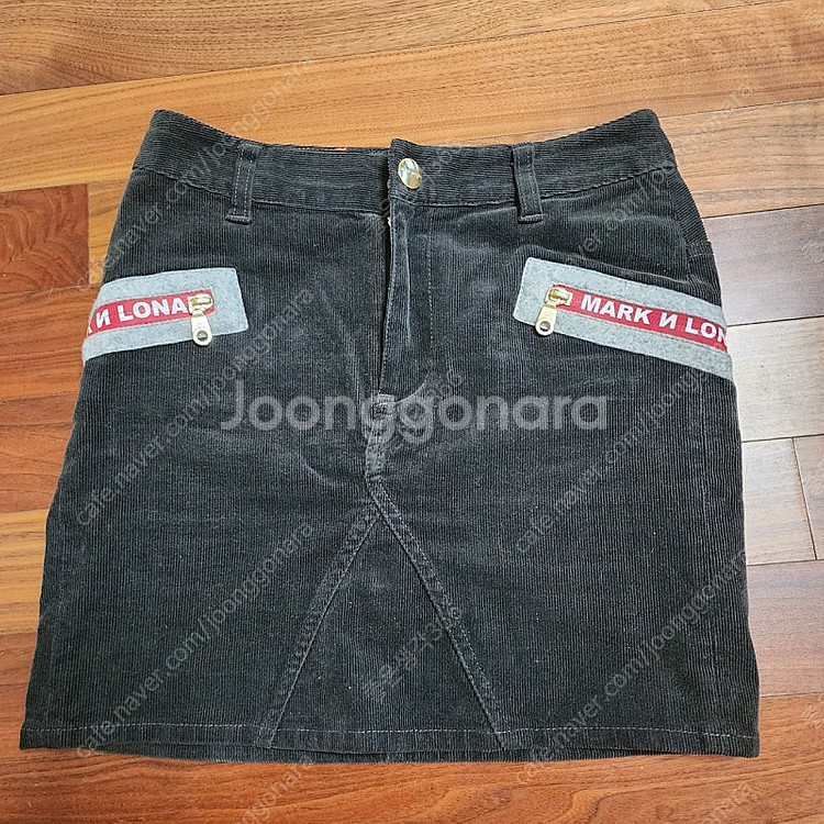 마크앤로나 카키골덴스커트55--0