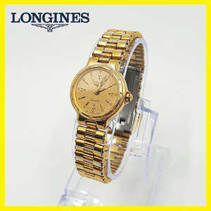 [1980년대초/배터리교체] 론진 콘퀘스트 LONGINES Conquest 3343 21mm 18k 금장 여성 쿼츠 시계