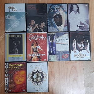 Queen, John Lennon, Simon & Garfunkel, Elton John, Pink Floyd, Kenny G, Air Supply 외 음악 DVD 10개