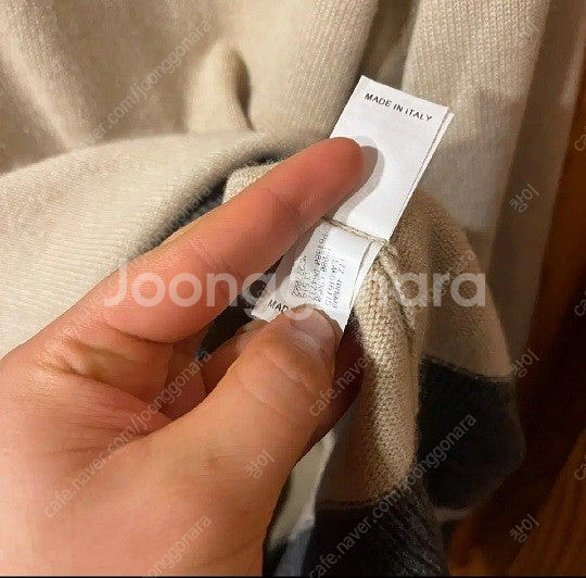 브루넬로 쿠치넬리 캐시미어 100% 배색니트--4