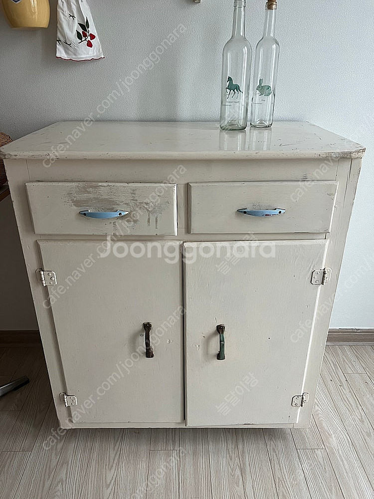 빈티지 쉐비 키친장 수납장--1