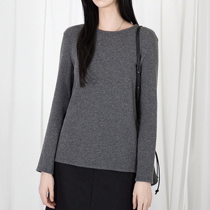 베르데오시도 verdeossido 90's Knit Top - in Cashmere Jersey (Gray)