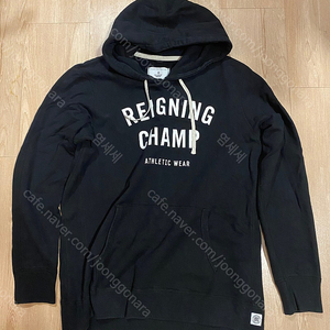 레이닝 챔프(Reigning Champ) 블랙 로고 후드티(XL) 판매합니다.