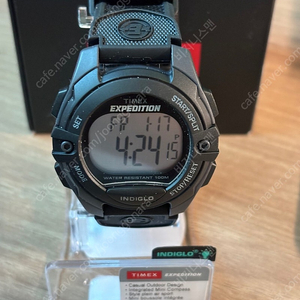 Timex 타이맥스 익스페디션 남성용 손목시계 블랙 풀사이즈 디지털 CAT 레진 스트랩 (TW4B07700)