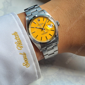 [정품] 롤렉스 오이스터퍼페추얼 데이트 옐로우 스텔라 빈티지 (Rolex OP Yellow Stella Dial Vintage)