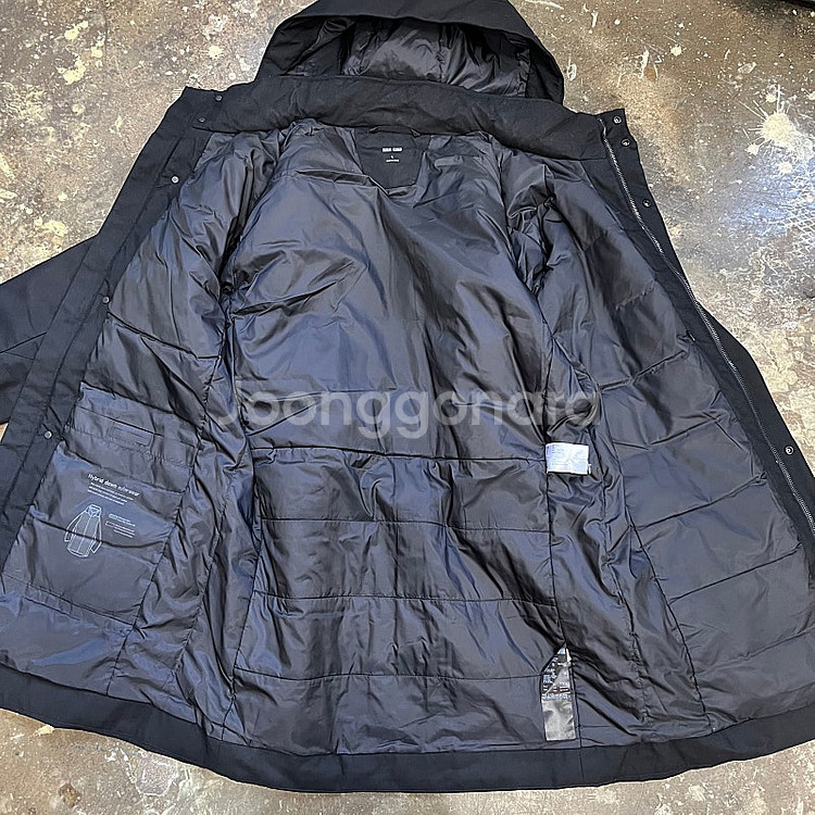 L) 유니클로 다운 하이브리드 패딩 점퍼 자켓--5