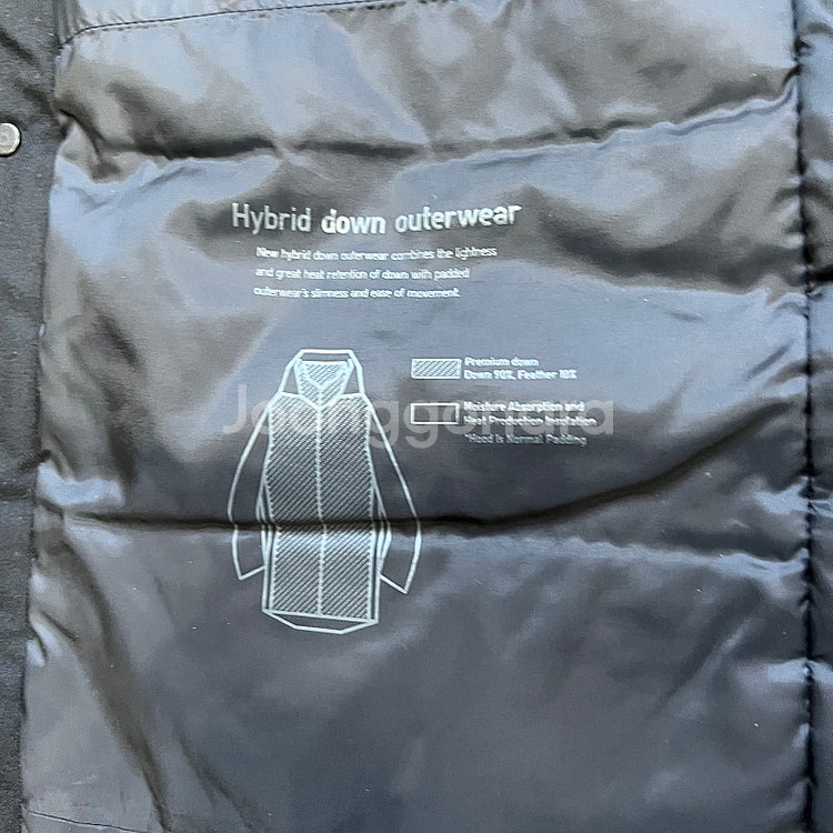 L) 유니클로 다운 하이브리드 패딩 점퍼 자켓--7