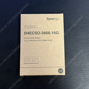 시놀로지 정품 메모리 16GB 신품, D4ECSO-2666-16G