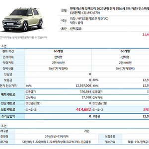 캐스퍼 EV 장기렌트 월 34만원