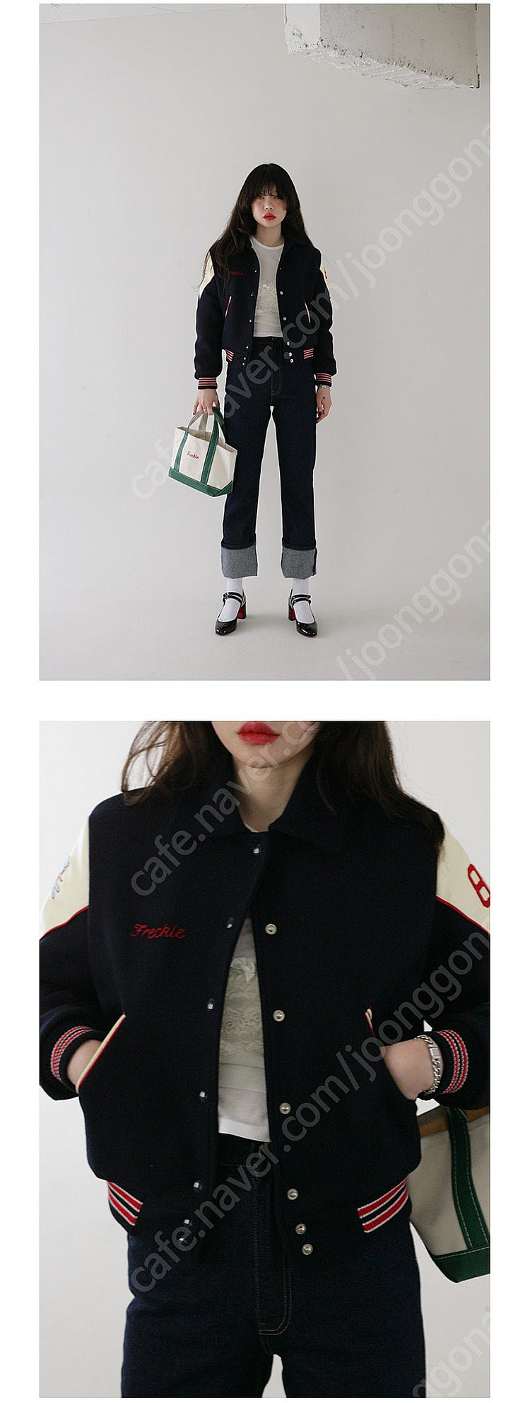 Freckle 프레클 바시티자켓 leather shou...--0