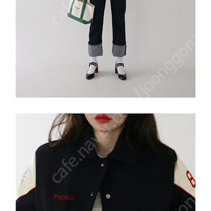 Freckle 프레클 바시티자켓 leather shoulder varsity jacket