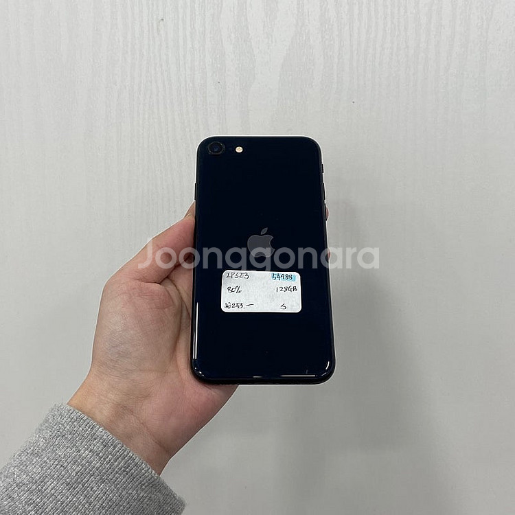 54988 아이폰SE3 블랙 128GB 부산 중고폰 팝...--2