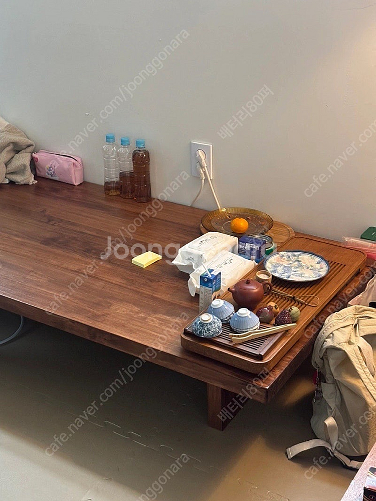 통원목 좌식 테이블 직구--0
